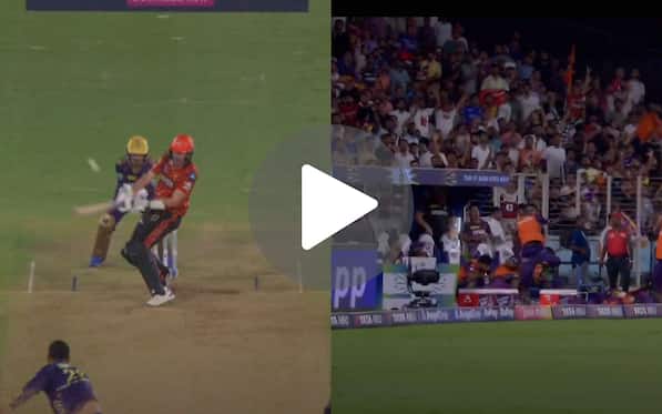 [Watch] Pat Cummins 'Silences' KKR Dugout In Ahmedabad With A Six Via Sublime Reverse Hit